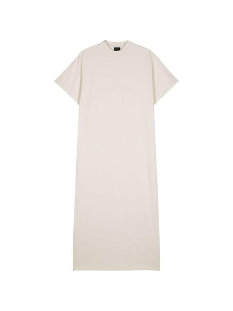 logo-embroidered T-shirt dress