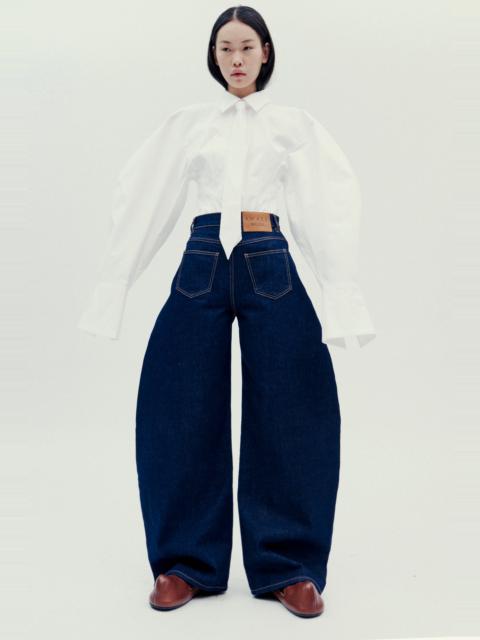 A.W.A.K.E. MODE ROUNDED JEANS INDIGO RINSE WASH