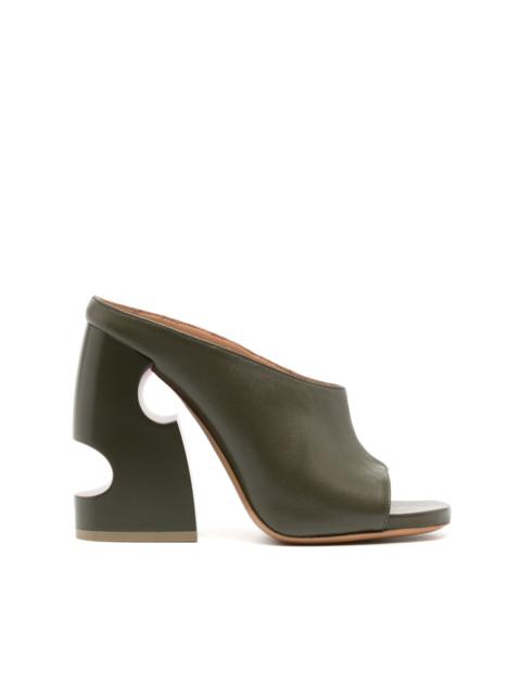 Off-White Pop Meteor 120mm leather mules