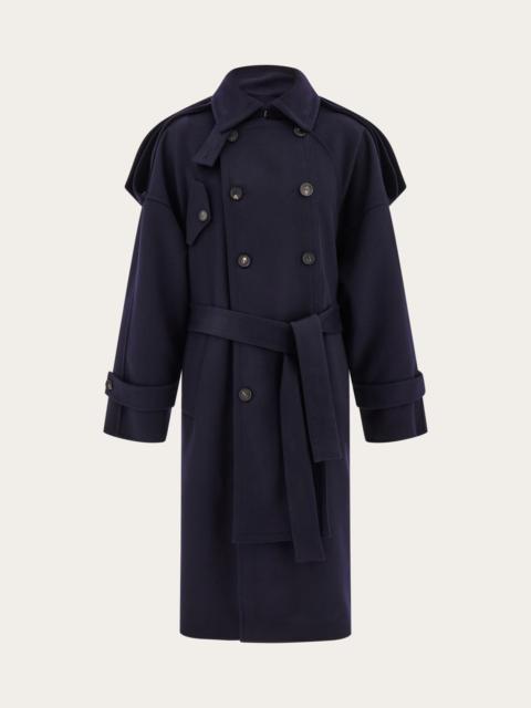 FERRAGAMO Oversize wool and cashmere coat