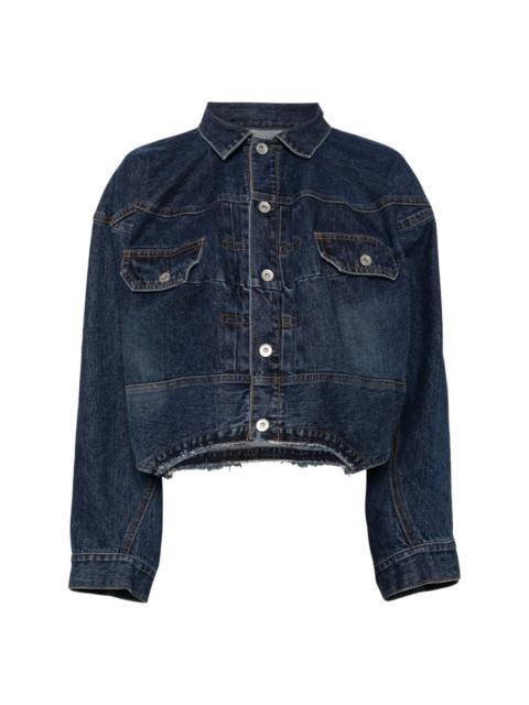 raw-cut hem denim jacket