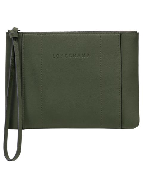 Longchamp 3D Pouch Khaki - Leather