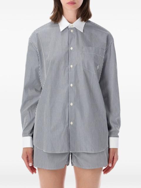 Sporty & Rich vertical-stripe long-sleeve shirt