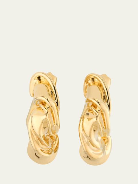 Oscar de la Renta Folded Hoop Earrings