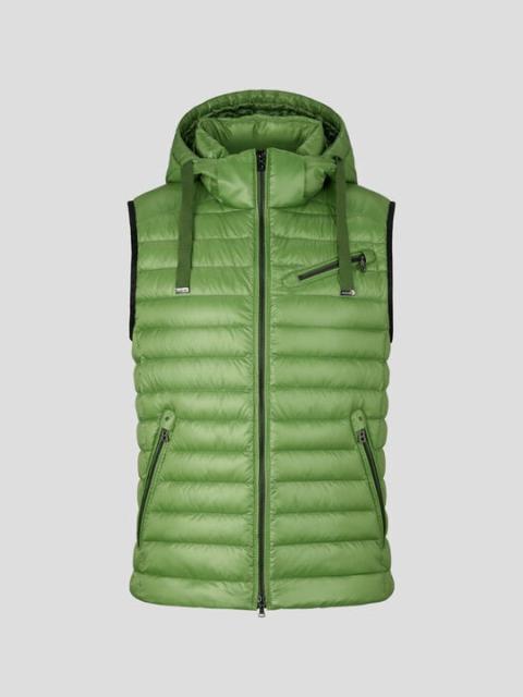 Lonne lightweight down vest in Apple/Green
