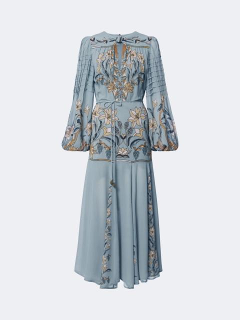 FARM RIO Stained Glass Beauty pleated midi dress