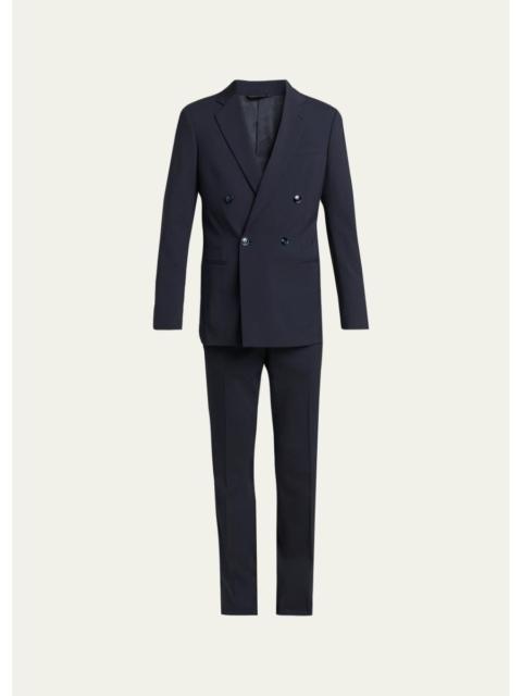 GIORGIO ARMANI Men's Soho-Fit Wool Double-Breasted Sport Coat