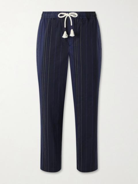 ORLEBAR BROWN Sonoran Velo Straight-Leg Striped Cotton Drawstring Trousers