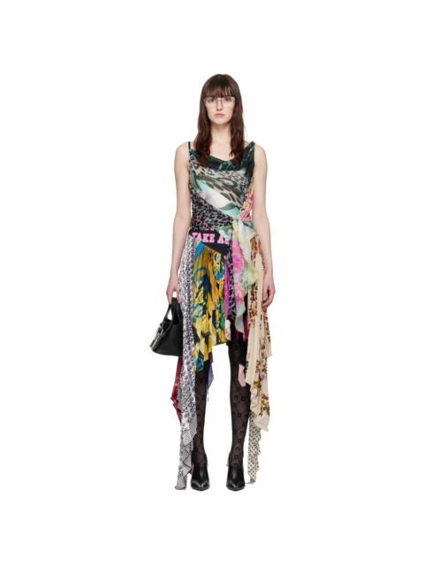 Multicolor Scarves Strap Maxi Dress