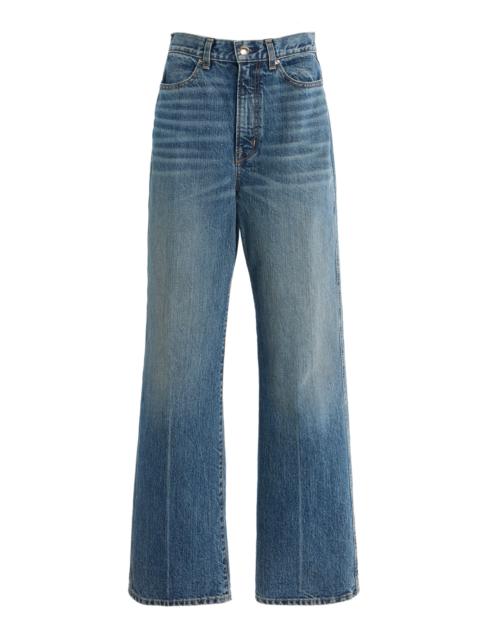RÙADH Exclusive The Quinn Rigid High-Rise Straight-Leg Jeans blue