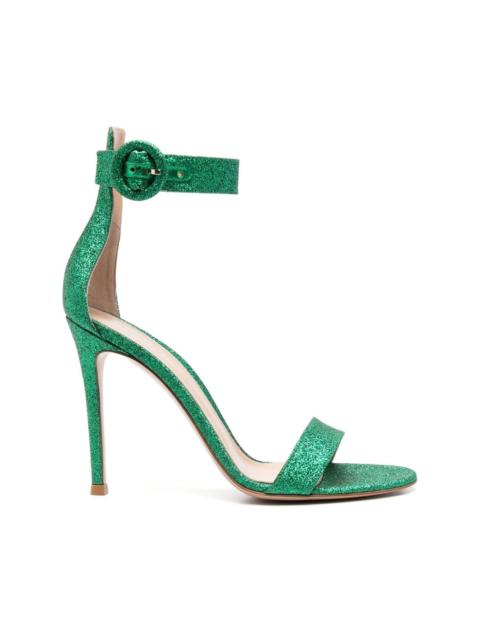Gianvito Rossi Portofino 105mm glitter sandals