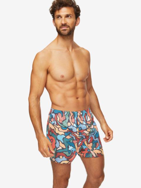 Derek Rose Men's Classic Fit Boxers Ledbury 61 Cotton Batiste Multi