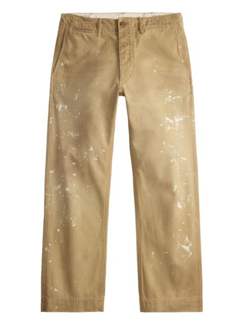 RRL by Ralph Lauren paint-splatter cotton trousers