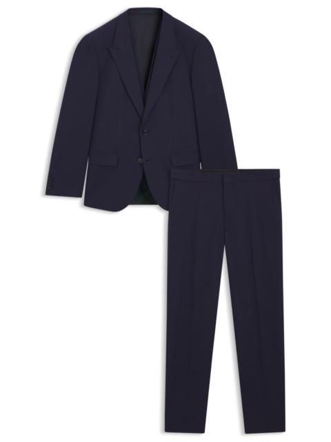 HUGO THREE-PIECE SLIM-FIT SUIT IN WOOL-BLEND POPLIN
