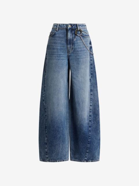 ESSENTIEL ANTWERP twisted-seam barrel-leg jeans