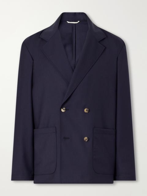 DE BONNE FACTURE Double-Breasted Virgin Wool-Twill Jacket