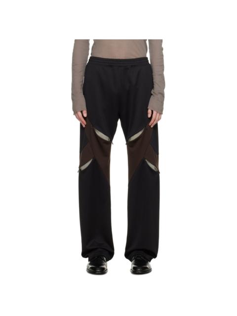 Black & Brown Sun-Bleached Sweatpants