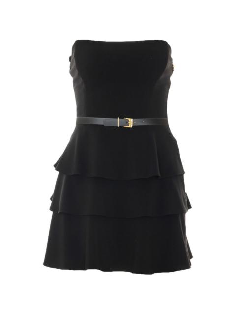 ELISABETTA FRANCHI belted tiered dress