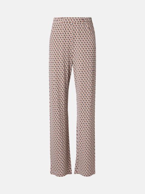 Max Mara Abate printed wide-leg pants