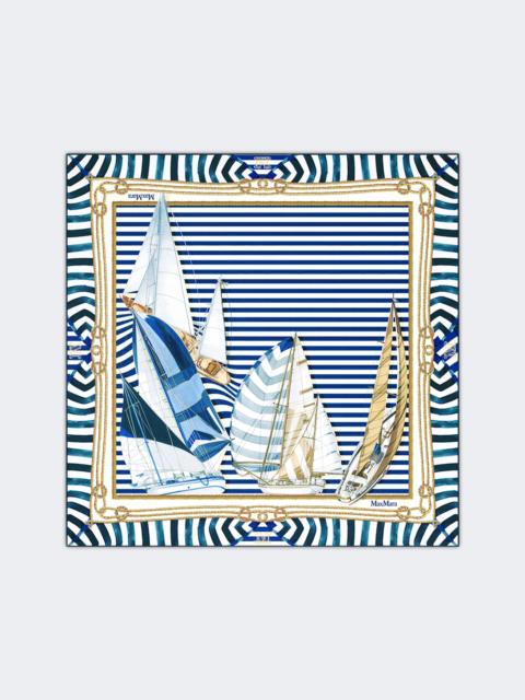 Max Mara FLIPPER Printed silk foulard - ULTRAMARINE