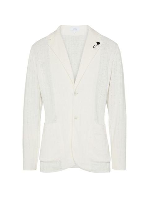 LARDINI notched-lapel single-breasted blazer