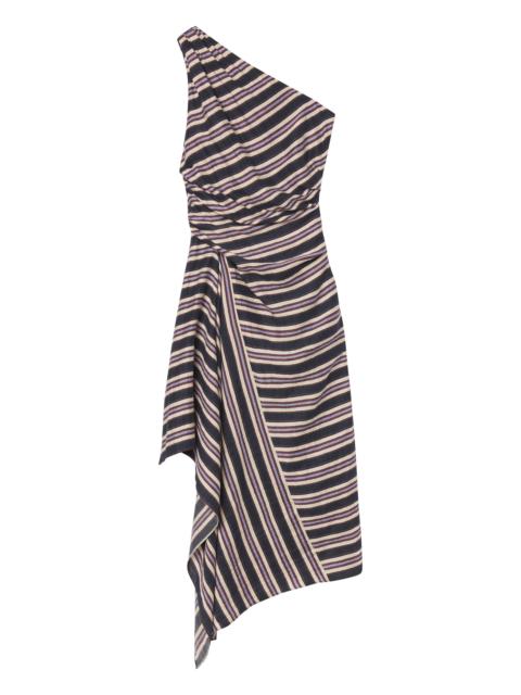 A.L.C. Lyn Striped Linen Midi Dress