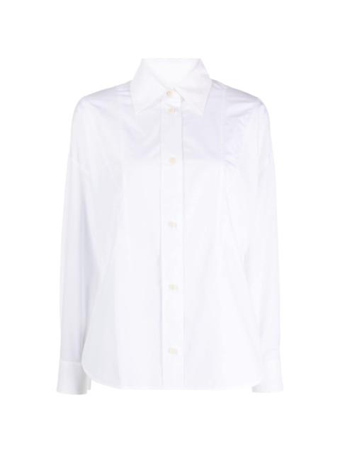 panelled poplin cotton shirt