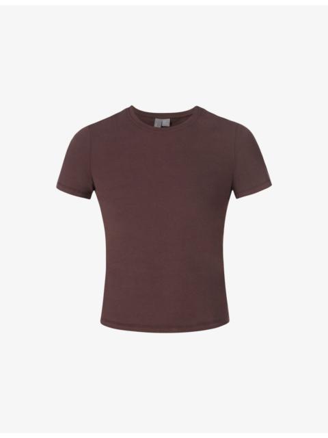 Sweaty Betty Essential Sculpt Short-Sleeve Cotton-Jersey Top