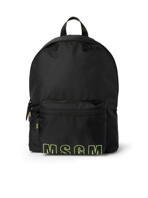 MSGM Ripstop nylon backpack with embroidered logo