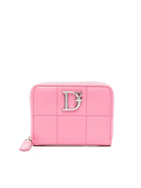 DSQUARED2 logo-plaque quilted wallet