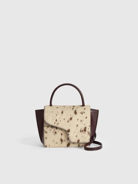 ATP ATELIER Montalcino Mandorla/Walnut Printed Mini Cow/Leather Mini handbag