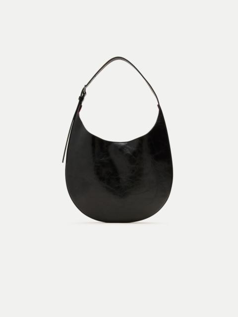 J.CREW Round shoulder bag in crackled leather
