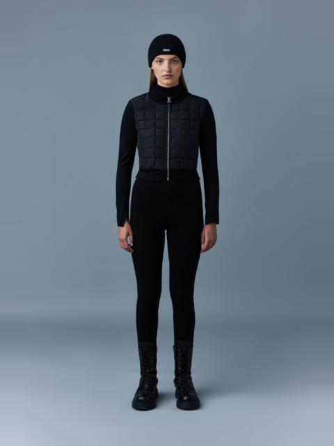 MACKAGE PEACHE recycled hybrid crop pullover