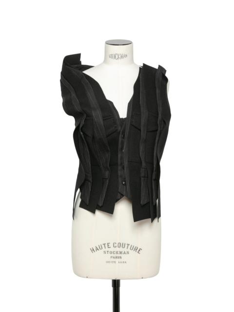 sacai Chalk Stripe x Wool Melton Vest