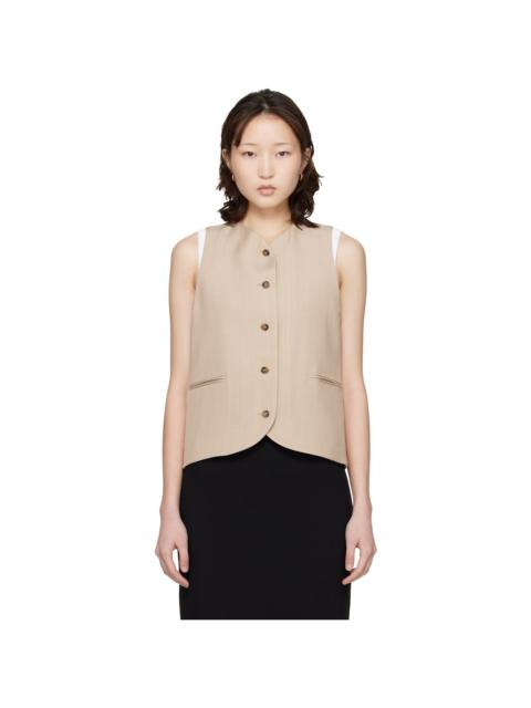 Loulou de Saison Beige Paco Tailored Waistcoat