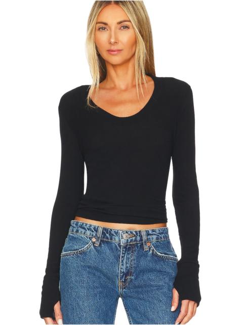 Enza Costa Cashmere Easy Cuffed U Top