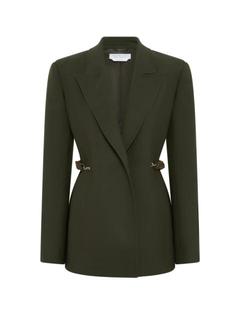 GABRIELA HEARST Epona Chain Blazer in Deep Olive Recycled Virgin Wool