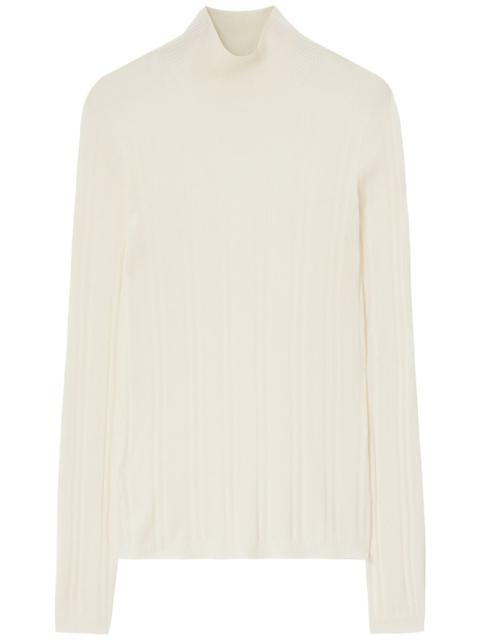 Silk ribbed knit top