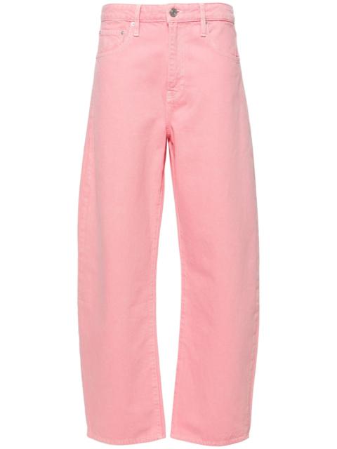Pink Long Barrel Tapered Jeans