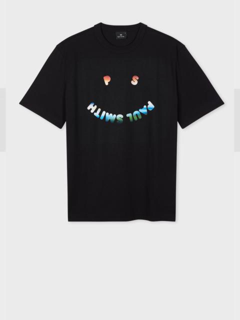 Paul Smith Black 'Happy Gradient' Print T-Shirt