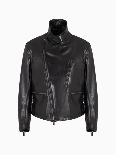 Nappa leather biker jacket