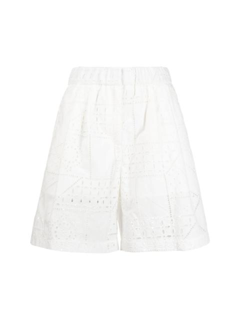 MSGM all-over perforated-design shorts