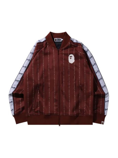 BAPE Text Stripe Jersey Top 'Brown'