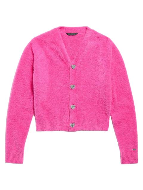 BALENCIAGA Women's Fluffy Cardigan - Pink