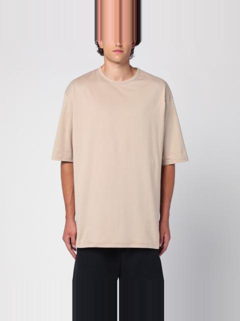 Beige over T-shirt in cotton