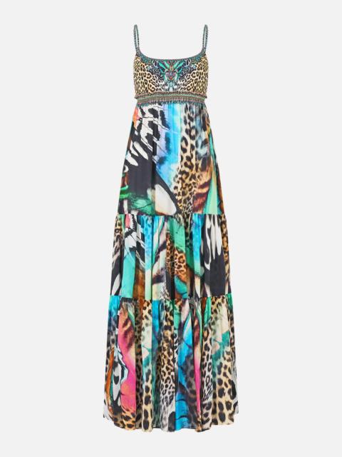 CAMILLA LONG DRESS WITH JERSEY BODICE BUTTERFLY BOHEMIA
