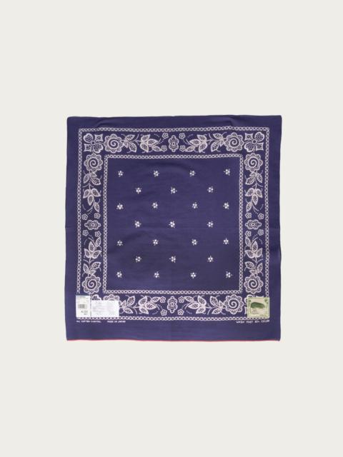 Kapital Fastcolor Selvedge Bandanna (ESCARGOT FLOWER) 20x20 - Purple