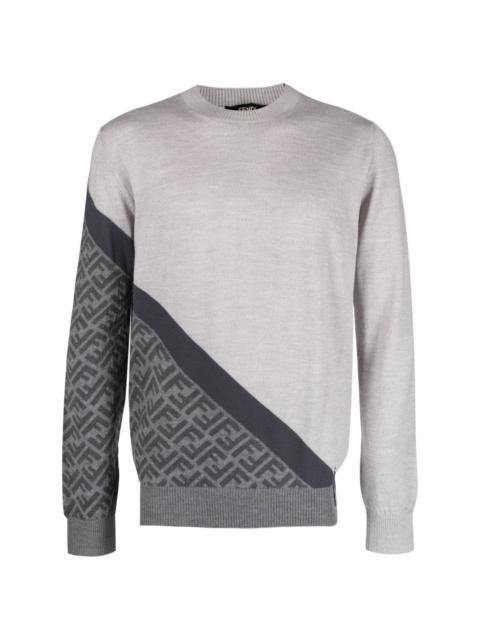 FENDI FF-pattern intarsia-knit jumper