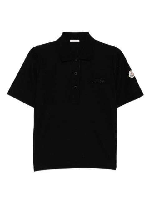 Moncler logo-embroidered polo shirt