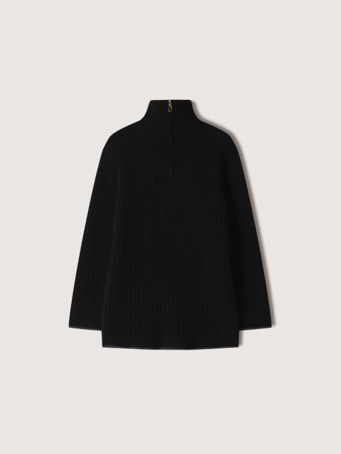 Nanushka ZITAH - Oversized knitted sweater - Black/Charcoal